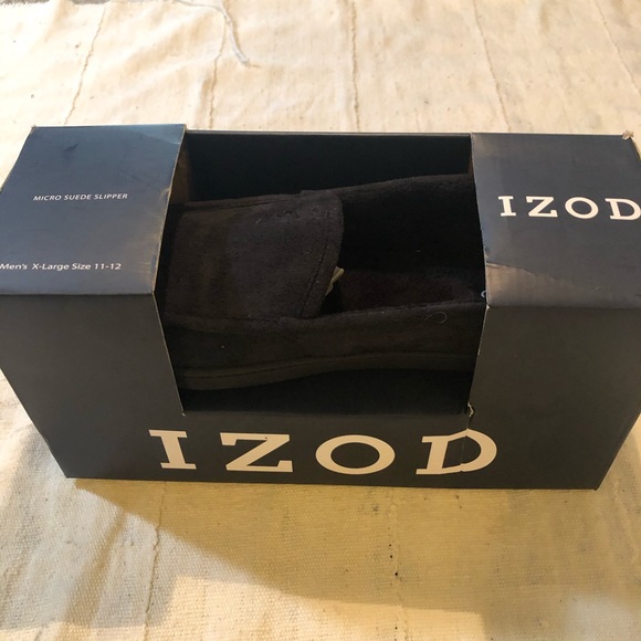 izod microsuede slippers